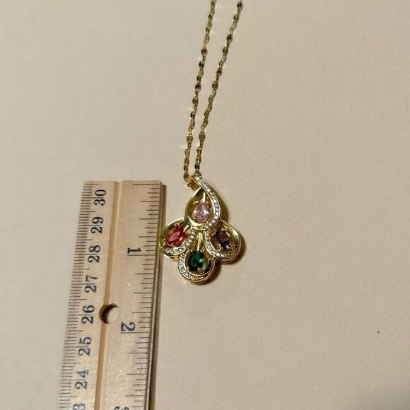 Vintage flower necklace N702 - Picture 5 of 5